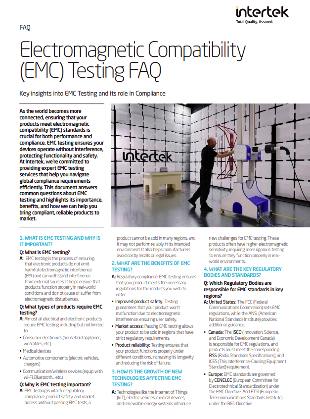 Intertek FAQ Guide - EMC