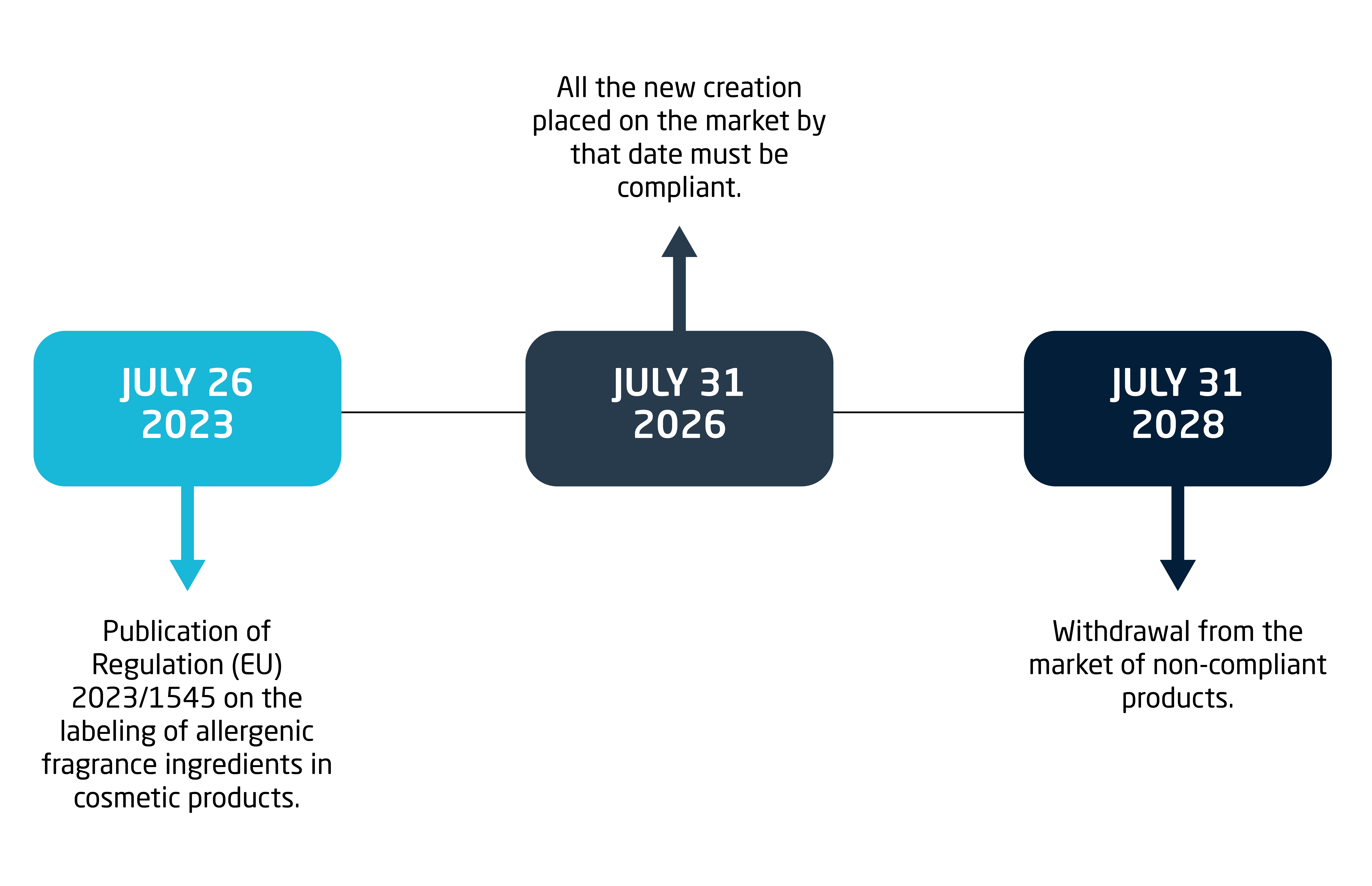 A timeline showing European Cosmetic Regulations
